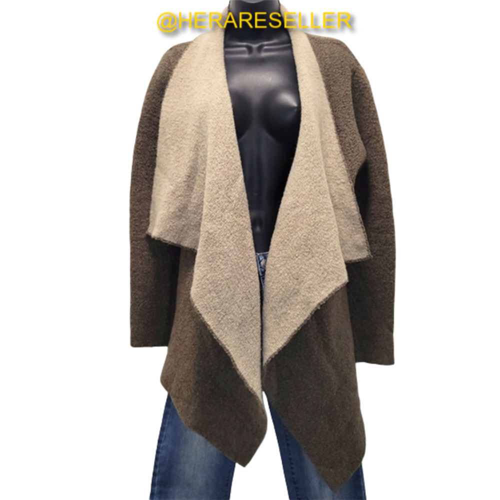 Zara Knit Small Fleece Open Flyaway Cardigan